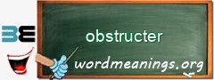 WordMeaning blackboard for obstructer